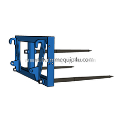 China Farm Machinery Euro Hitch 3 Prong Bale Spear , Tractor Implements Attachment supplier