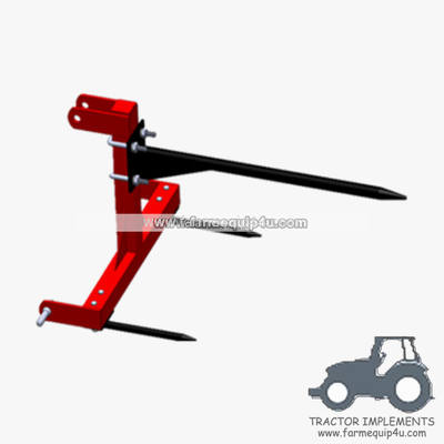 Tractor implements 3point bale spear tine supplier