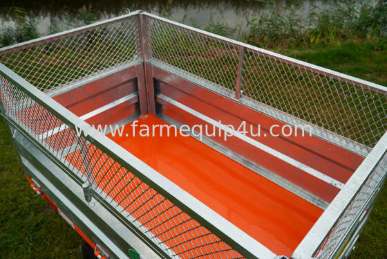 Tractor Tow Behind 2 Wheel Hydraulic Tipper Trailer With Add On Mesh Panels 0.5ton 500kgs supplier
