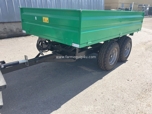 3T4W/4T4W - 4wheels Type Double Axle Tractor Trailer; Hydraulic Dump Trailer With Two Axle; Farm Tipping Trailer supplier