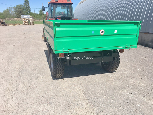 3T4W/4T4W - 4wheels Type Double Axle Tractor Trailer; Hydraulic Dump Trailer With Two Axle; Farm Tipping Trailer supplier