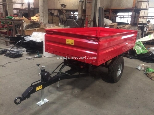 Single Axle Tractor Trailer ,Farm Hydraulic Dump Trailer ;2 Wheel Box Tipper Trailer For Farm Transporting supplier
