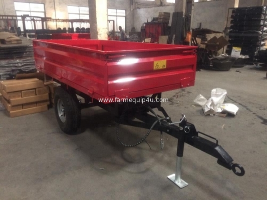 Single Axle Tractor Trailer ,Farm Hydraulic Dump Trailer ;2 Wheel Box Tipper Trailer For Farm Transporting supplier