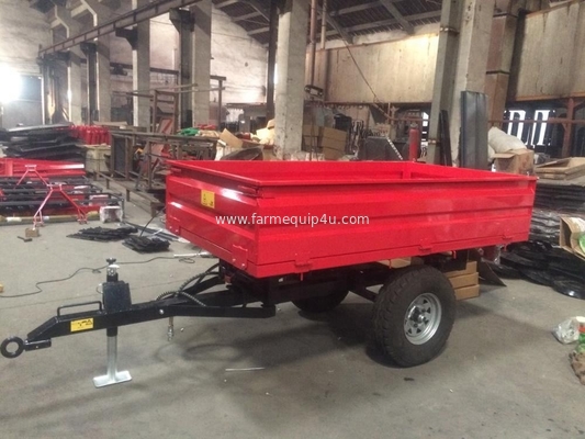 Single Axle Tractor Trailer ,Farm Hydraulic Dump Trailer ;2 Wheel Box Tipper Trailer For Farm Transporting supplier