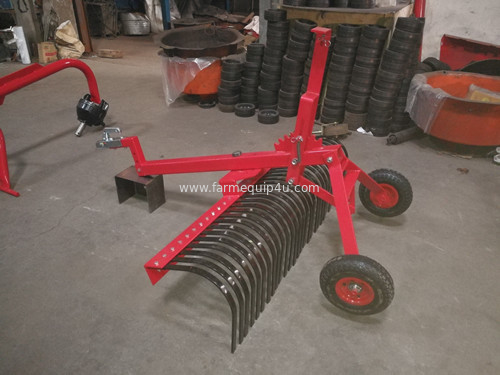 ALR - ATV Landscape Raker With Rear Wheel, Height Adjustable ,Farm Cultivating Machinery supplier