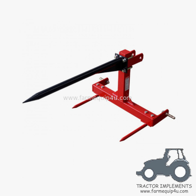 BS500/BS1000 -3 Point Bale Spear Cat.1 , Farm Implements Hay Spear For Tractors; 3pt Implements For Bale Moving supplier