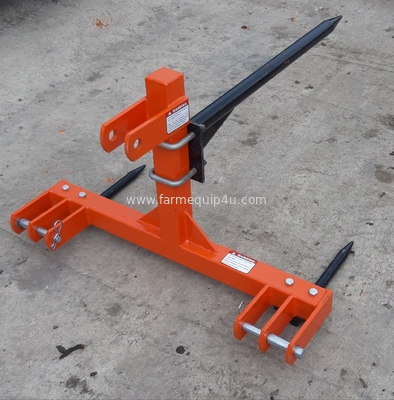 BS1200 -3 Point Bale Spear With Tractors Cat.2, Farm Implements Hay Spear For Tractors; 3pt Implements For Bale Moving supplier