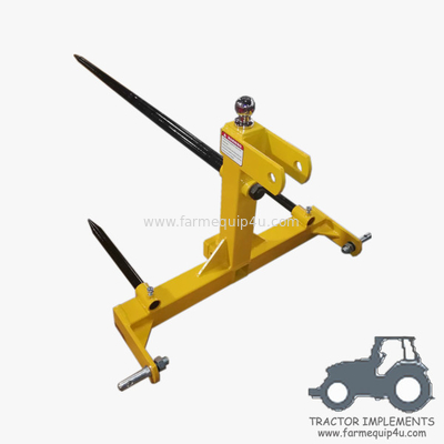 BSH -3 Point Bale Spear Cat.1 With Hitch Move; Heavy Duty Spears For Farm Hay Moving supplier