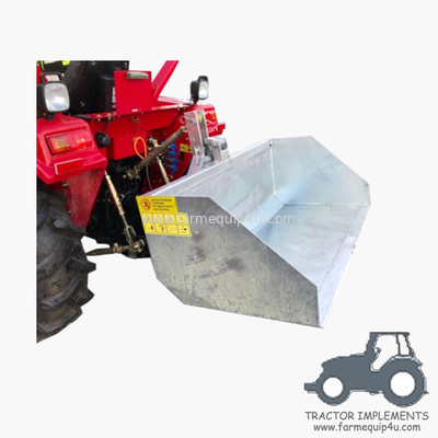 TSCPG - Hot Dip Galvanized 3 Point Tipping Trip Scoop; Farm Transport Box For Compact Tractor ;Tractor Dirt Scoop supplier